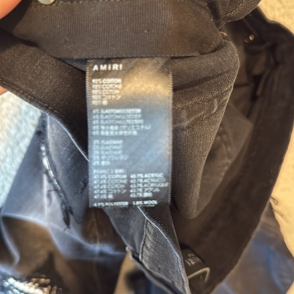 AMIRI Black Distressed Skinny Jeans Sz 38x35
amiri cashew flower kilim mx1 jeans - Picture 10 of 11